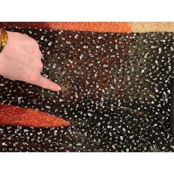 Isabel Marant Tanael Embellished Sheer Leggings Size 1 (Small) with defect - Picture 4 of 13